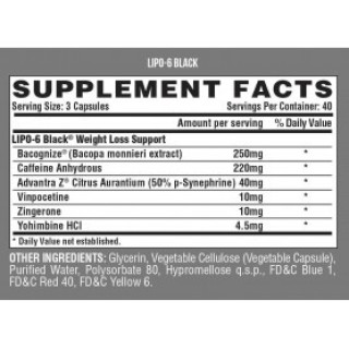 Nutrex - Lipo-6 Black 120 caps Nutrex