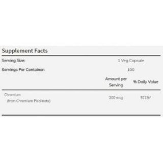 Chromium Picolinate 200 mcg 100 caps Now foods